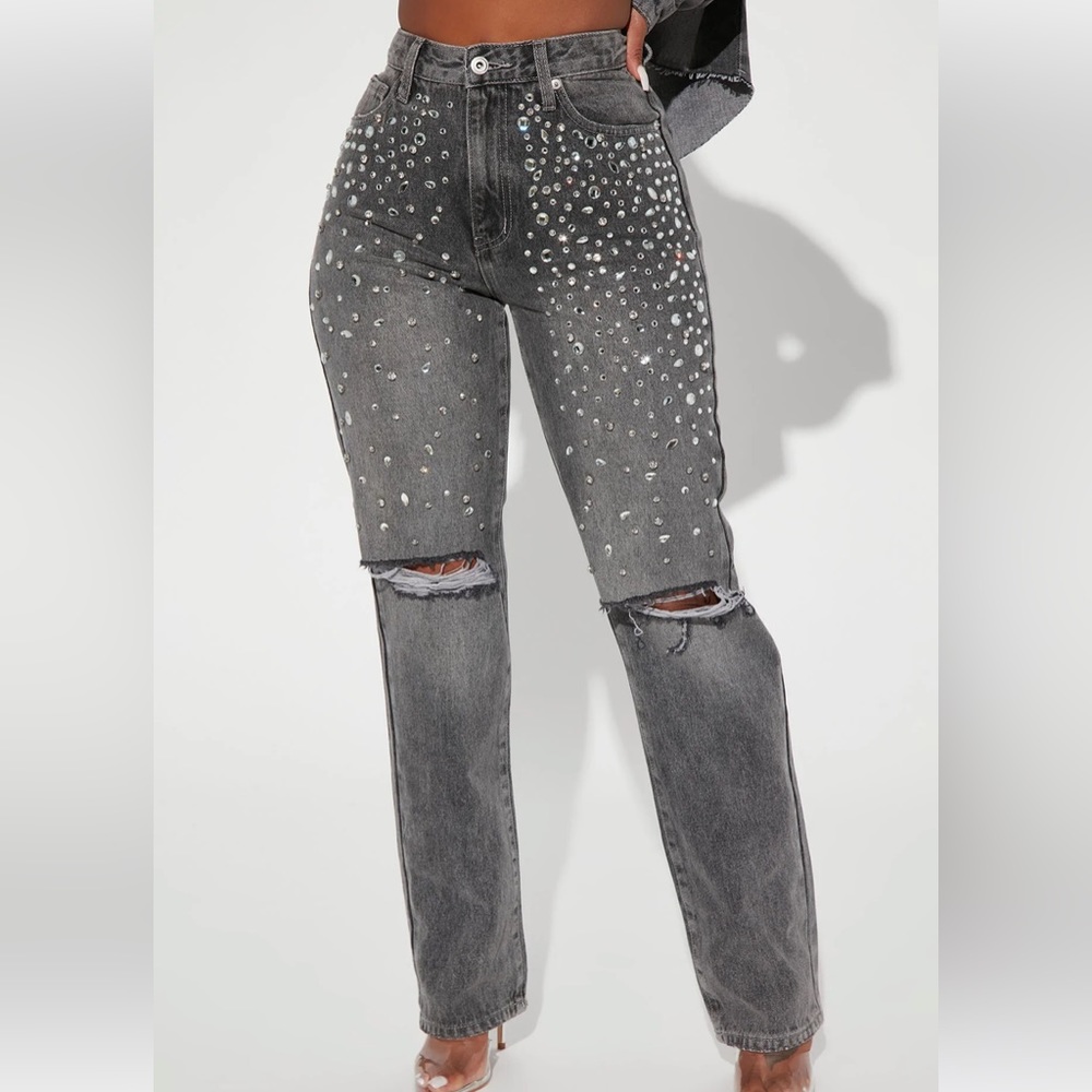 Embellished jeans